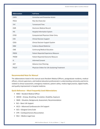RMO Excellence Manual - Global Standards for Patient-Centered Clinical ...