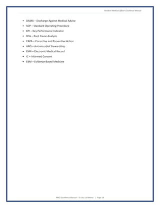 RMO Excellence Manual - Global Standards for Patient-Centered Clinical ...