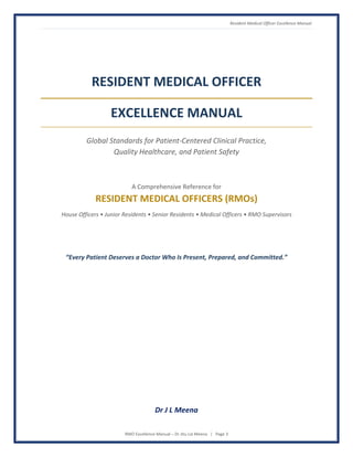 RMO Excellence Manual - Global Standards for Patient-Centered Clinical ...