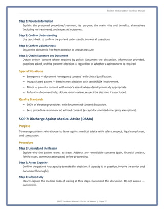 RMO Excellence Manual - Global Standards for Patient-Centered Clinical ...