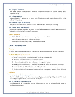RMO Excellence Manual - Global Standards for Patient-Centered Clinical ...