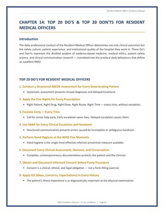 RMO Excellence Manual - Global Standards for Patient-Centered Clinical ...