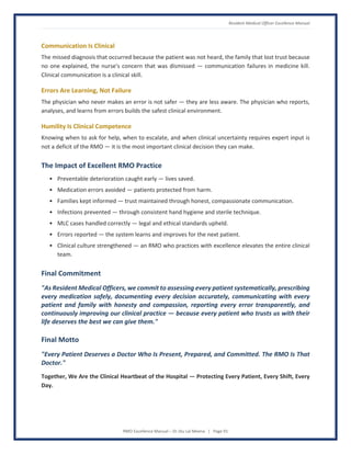 RMO Excellence Manual - Global Standards for Patient-Centered Clinical ...