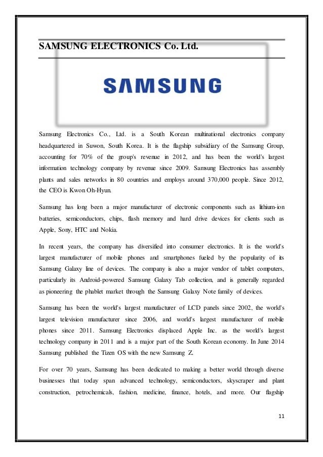 research on samsung company