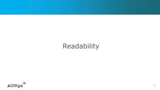 15
Readability
 