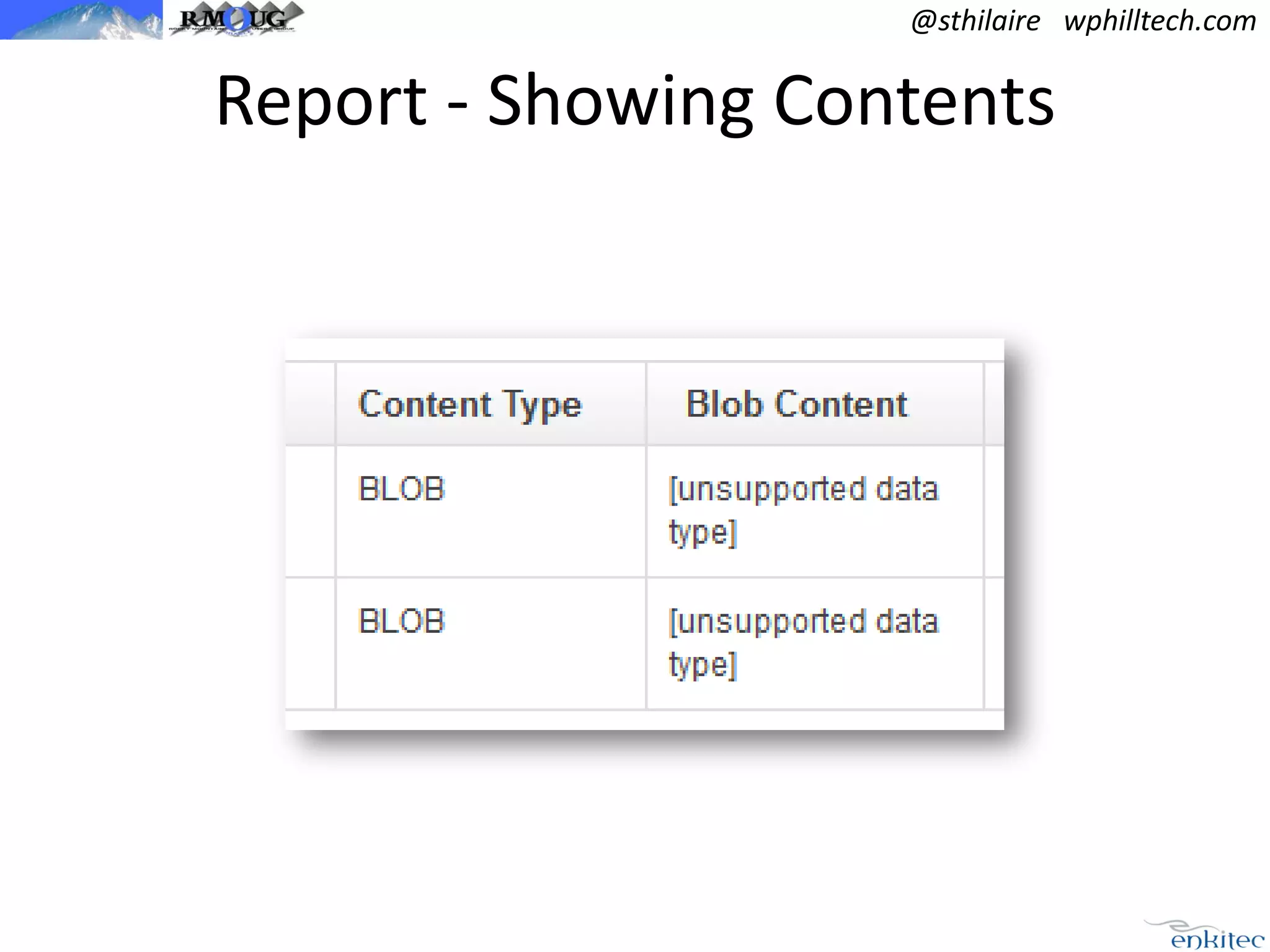 @sthilaire wphilltech.com

Report - Showing Contents

 