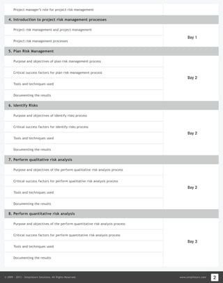 PMI RMP Training Materials Online | PDF