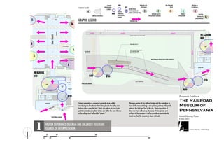 SUBJECT                                               Railroads and                                How Railroads                   Working on
                                                                                                                                                                      ORIENTATION                                                 their Impact                                        Work                   the Railroad
                                                                                                                         CHANGING GALLERY
                                                                                                                                                                          EXHIBITS                 AUDIO-VISUAL
                                                                                                                                                                                     FACILITY      STORY IMMERSION
                                                                                                                                                                                     /AMENITIES    (NONE @ OPTION ONE)
                                                                                                                                                                                                                                                       Railroads and the                          Made in                KIDZONE:
                                                                                                                                                  ARRIVAL SEQUENCES                  ORIENTATION                                                 Pennsylvania Landscape                       Pennsylvania             Activities for
                                                                                                                                                                                     EXHIBITS
                                                                                                                                                                                                                                                                                                                   Young Audiences
                                                                                                                         GRAPHIC LEGEND
                                                      STAIR TO
                                                      OVERLOOK
                                                                                                                                                                                                     VISITOR FLOW




                                                         OVERLOOK ABOVE
                                                                                                                                                              STAIR




                                      CENTRAL SPINE
                                                                                                                                                                                                     EXISTING SECONDARY WALK FROM PARKING




                                                                                                                                                                                                     METROLINER CAR (70')
                                                                              BELOW THE LOCOMOTIVE
                                                                                                                                                                                                                                                                                                                                            LOBBY


                                                                                                                                                                                                     IRON RAILROAD BRIDGE ELEMENTS
                                                                                                                                   BUS DROP OFF                                                      SET IN LANDSCAPE ALONG
                                                                                                                                   AND PARKING                                                       NEW ARRIVAL PATHWAY

                                                                                                                                                                                                                                                                                                                              STAIRS




                                                                                                      1915 STREETSCAPE
                                                                                                                                                                                                                                                        NEW PRIMARY PROCESSION FROM PARKING                                    T                     T




                                                                                                                                                                                                                                                                                                                            MUSEUM SHOP




                                                                                                                                                                                                                                                                                                                                                     GGIA
                                                                                                                                                                                                                                                                                                                                              D LO
                                                                                                                                                                                                                                                                                                                                       COVERE




                                                                                                                                                                                                                  DROP OFF / TEMPORARY PARKING
                                                                                             ELEV & STAIRS

                   LOBBY
                                                                                                                             VEHICULAR ARRIVAL
                                                                          CONTROL
                                                                           POINT

                                                                                                 MULTI-USE
                                                                                                 /STAGING


    STAIRS




     T                 T
                                                                          LOBBY


                 MUSEUM SHOP                                                                                             Subject orientation is comprised primarily of an exhibit                  Placing a portion of the railroad bridge and the metroliner in
                                                  A
                                                                                               COVERED LOGGIA            introducing the five themes that takes place in the lobby area            front of the museum along a new primary pathway will greatly
                                         GGI
                                   ED LO
                           COVE
                                  R                                                                                      before visitors enter the hall. This is also where the icon/color         enhance the look and feel of the site. The juxtaposition of
                                                                          ENTRY
                                                                                                                         palette is introduced so that visitors can follow the main themes         these two items will convey the range of time periods and
                                                                                                                         at the rolling stock hall exhibit "islands."                              artifacts in the museum as well as provide an unmistakable
                                                                                                                                                                                                   visual cue that this museum is about railroads.
                                       PEDESTRIAN ARRIVAL



                  VISITOR EXPERIENCE DIAGRAM ONE ENLARGED DIAGRAMS
                  ISLANDS OF INTERPRETATION
                   10'                                   40'                                                                                         160'
N            0              20'                                                                      80'                                                                                                                                         320'
 
