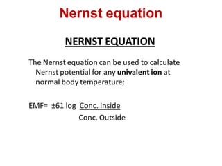 Nernst equation
 