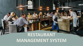 Restaurant Management System Project plan ppt.pptx