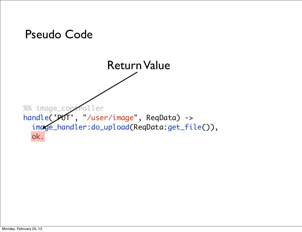 Pseudo Code Return Value