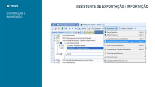 ASSISTENTE DE EXPORTAÇÃO / IMPORTAÇÃO
EXPORTAÇÃO E
IMPORTAÇÃO
 