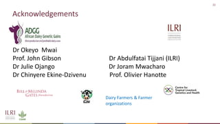 Genetics and genomic approaches for sustainable dairy cattle improvement