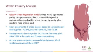 Feasibility of joint genomic evaluations for smallholder dairy data in Tanzania and Ethiopia