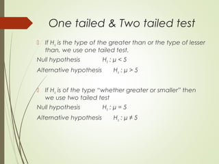 Research methodology - Estimation Theory & Hypothesis Testing ...