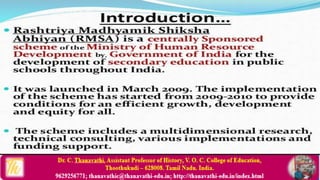 Rashtriya Madhyamik Shiksha Abhiyan (RMSA) | PDF