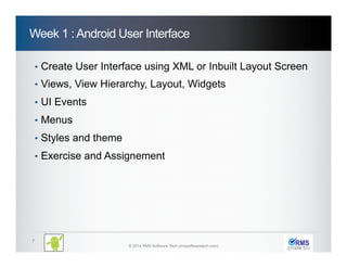 Android Mobile Development Course Ppt Android Mobile Development Course Ppt