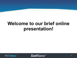 Welcome to our brief online presentation! 