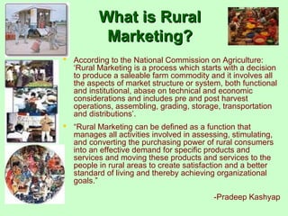 RURAL MARKETING PPT | PPT