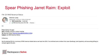 Spear Phishing Jarret Raim: Exploit
 