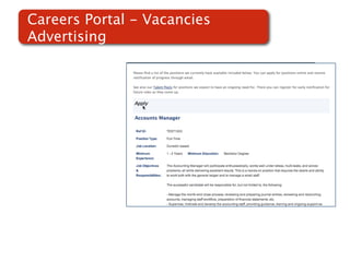 Careers Portal - Vacancies
Advertising



                      Screenshot of
                          RMS
 
