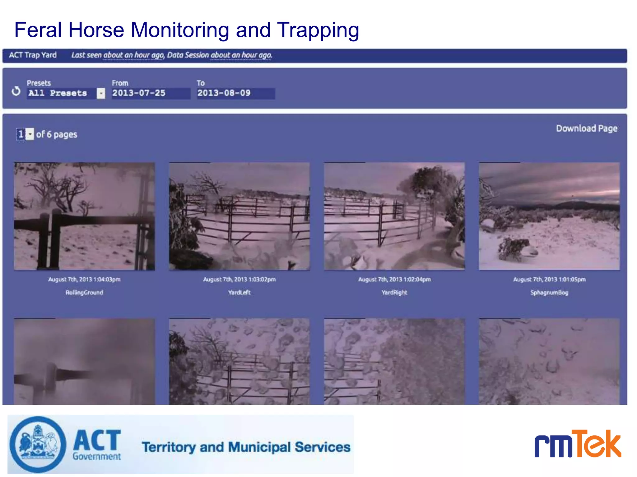 10
Feral Horse Monitoring and Trapping
 