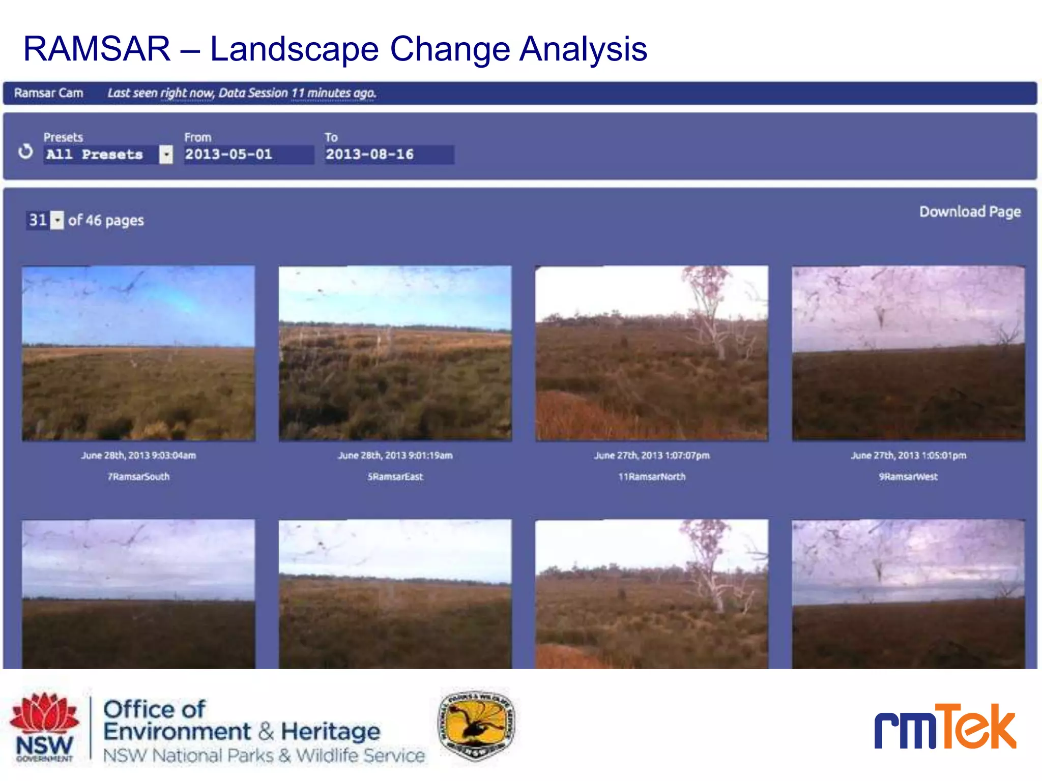 16
RAMSAR – Landscape Change Analysis
 