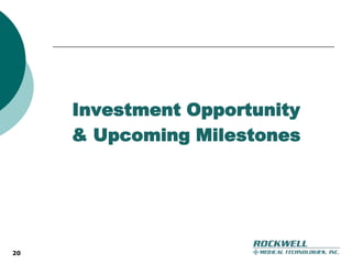10SFP AdvantagesPhysiological iron maintenance therapySlow infusion (10-15 µg/dL iron dose) via dialysate during scheduled dialysis session; 3X per week; works like dietary ironSmall dose replaces 5-7mg avg blood loss per sessionMaintains iron balance  efficiently matches EPO and hemoglobinSuperior safety benefits for patient + lowers provider costSafely travels direct to bloodstream  bypasses liver and avoids toxicity~2000 Clinical Doses to Date  No Adverse ReactionsSignificantly lowers IV iron administration costs eliminates needles, syringes and RN time Bundled reimbursement provides superior patient-outcome at lowest cost; significant EPO savings expected  Market potentialU.S. IV iron CKD $500 million ($430M+ ESRD)Global IV iron CKD $850 millionU.S. dialysis concentrates $180 million
