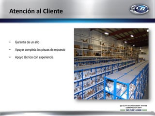•

Garantía de un año

•

Apoyar completa las piezas de repuesto

•

Apoyo técnico con experiencia

28

 