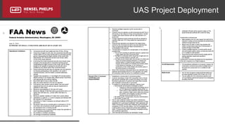 Copyright 2017 Hensel Phelps and/or its affiliates. All rights reserved. Confidential and Proprietary.
UAS Project Deployment
 