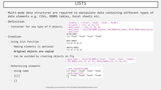 R DATA STRUCTURES 2 | PPTX