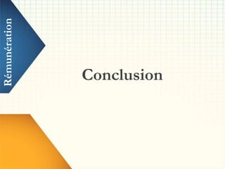 Conclusion
Rémunération
 