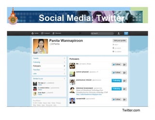 Social Media: Twitter




                    Twitter.com
 