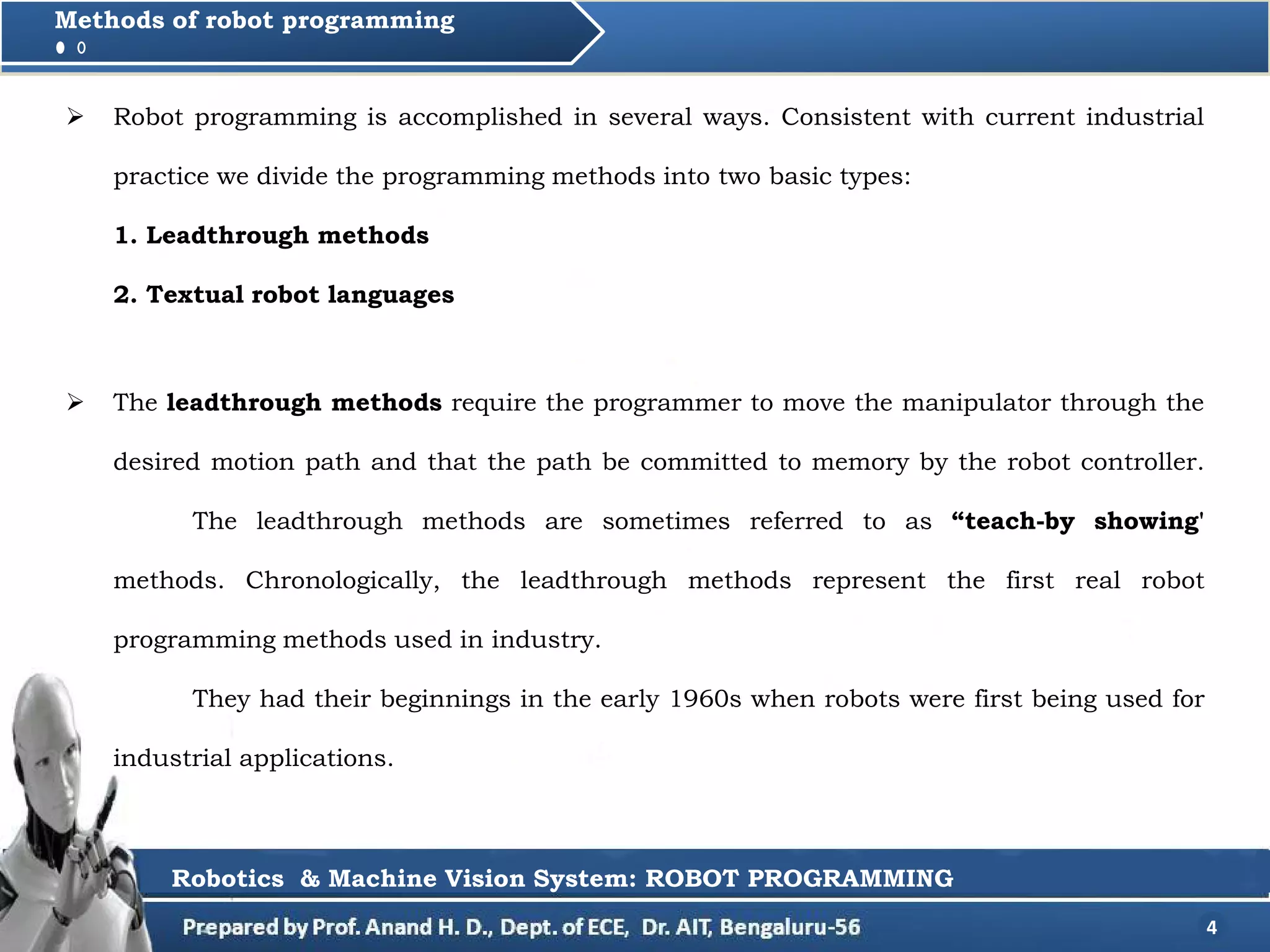 RMV robot programming | PDF