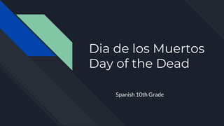 Dia de los Muertos
Day of the Dead
Spanish 10th Grade
 
