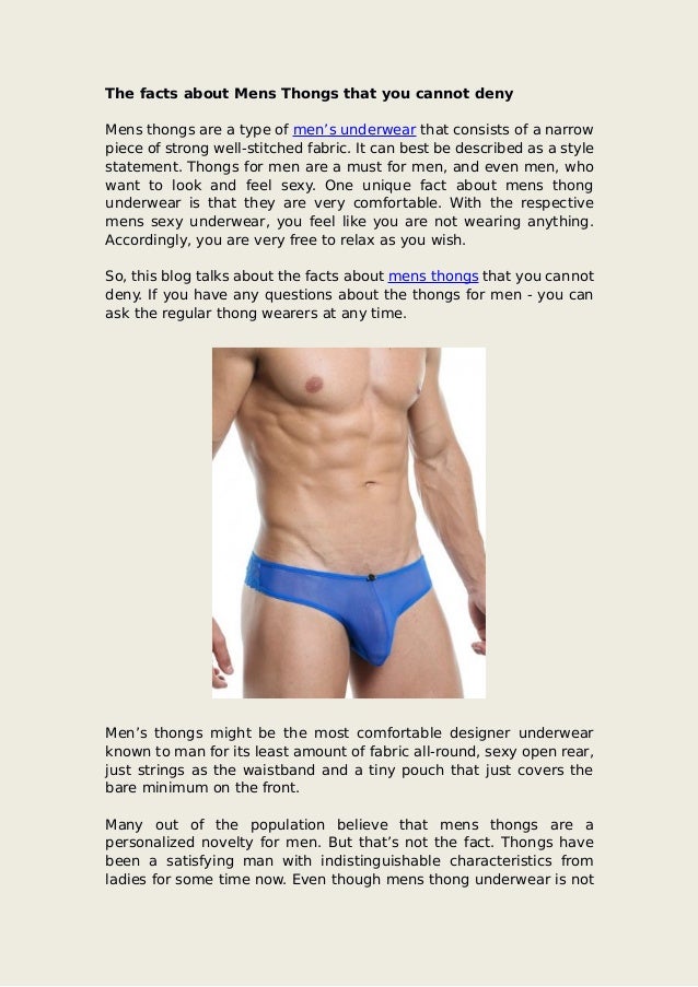 The Facts About Mens Thongs That You Cannot Deny