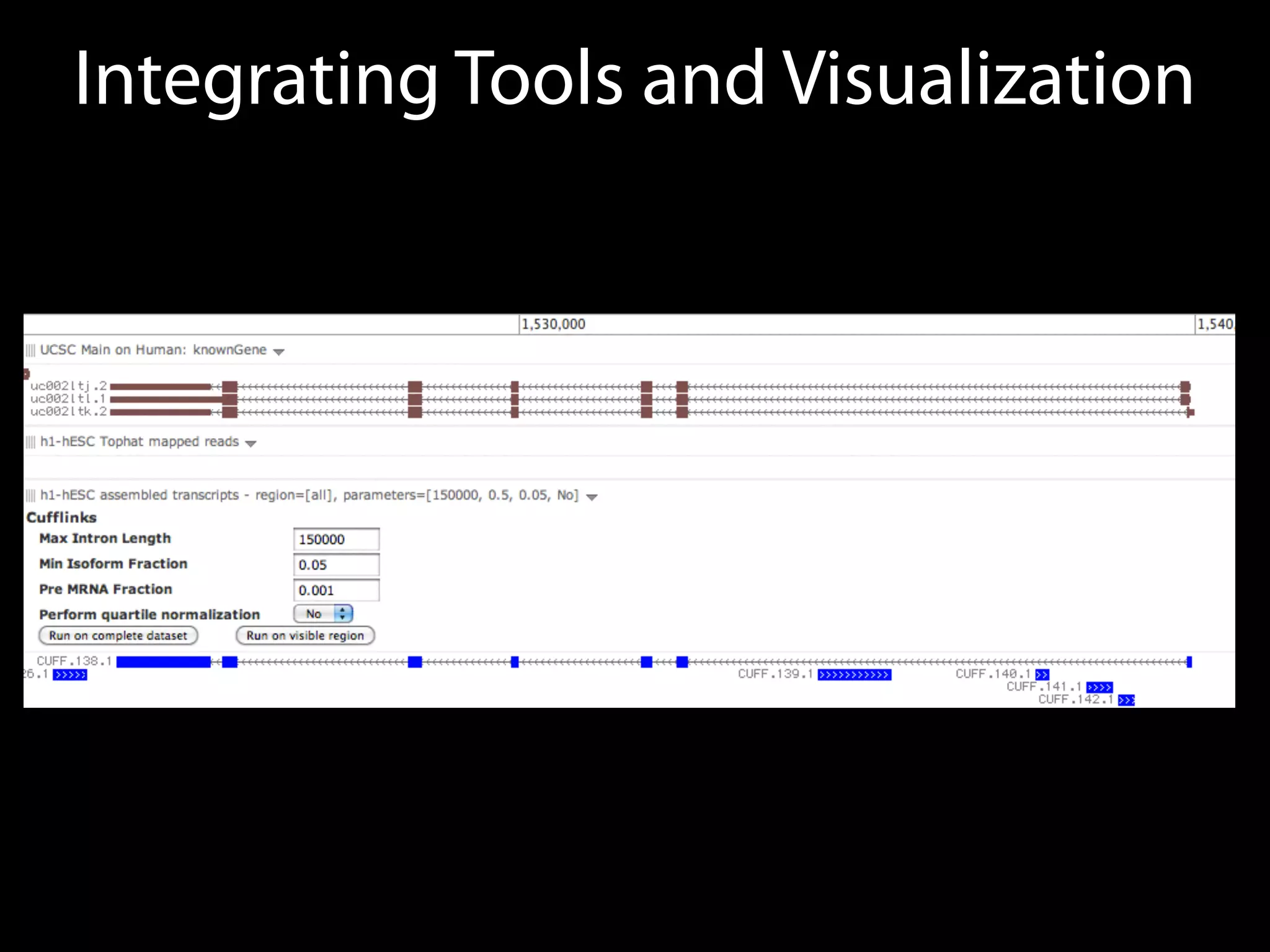 Integrating Tools and Visualization
 