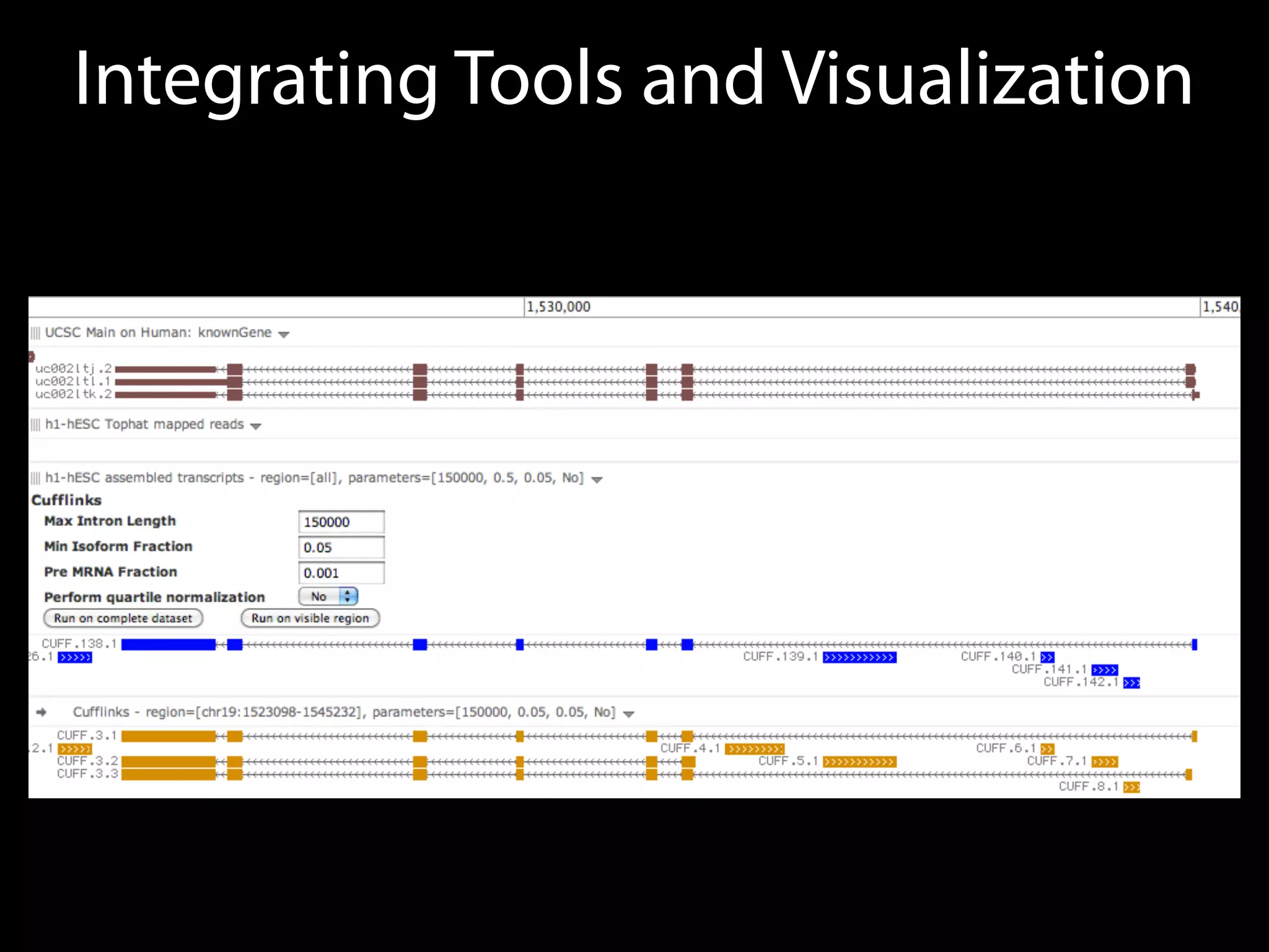 Integrating Tools and Visualization
 