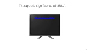 Therapeutic significance of siRNA
57
RNA Interference (RNAi)
 