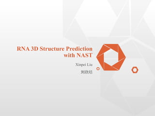 RNA 3D Structure Prediction
with NAST
Xinpei Liu
欣培刘
 