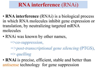 Gene silencing and editing in plant PPT | PPTX