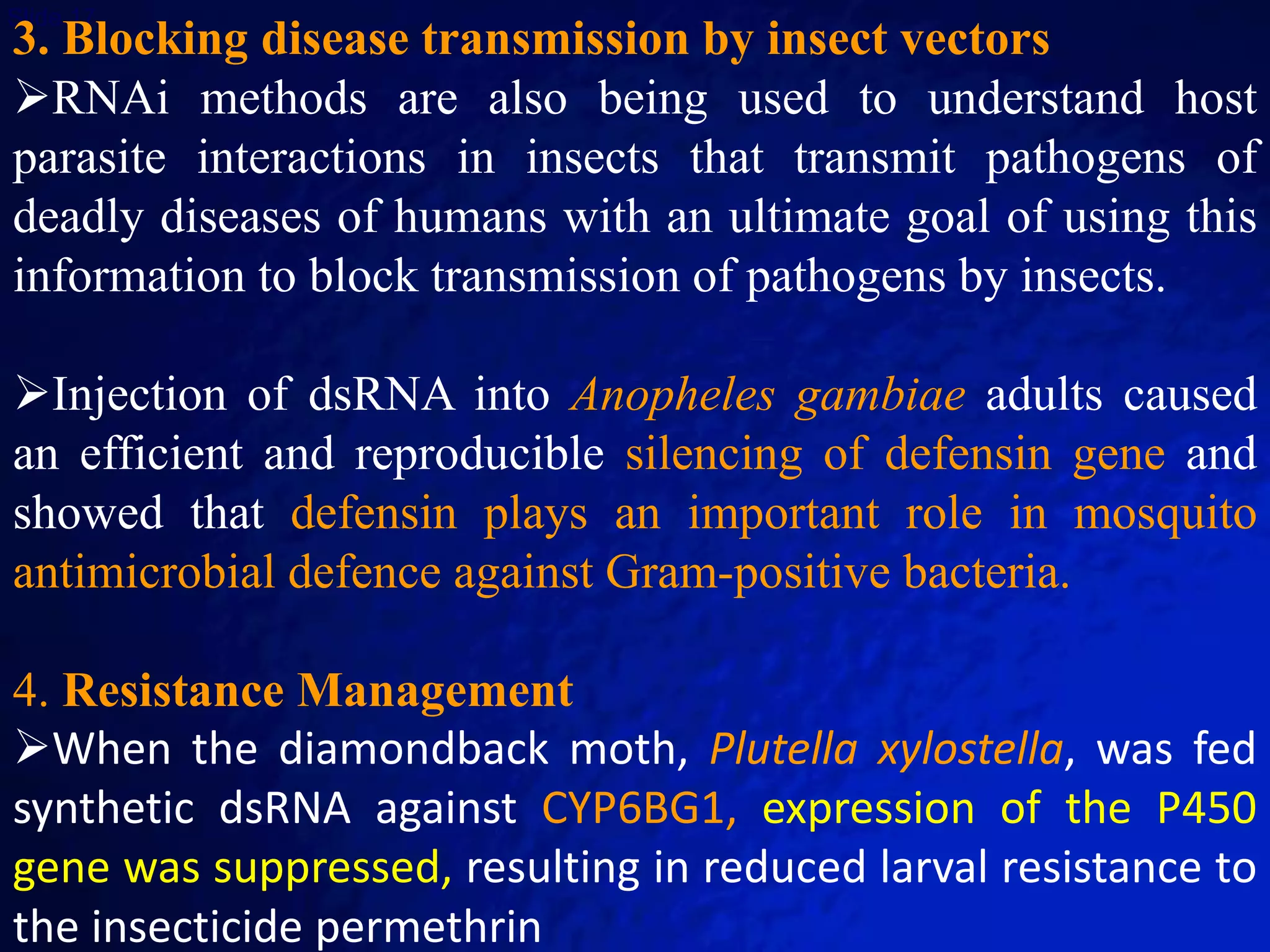 RNA interference in insect pest management (RNAi in ipm) | PPT