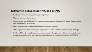RNAi silencing- miRNA and siRNA and its applications.pdf