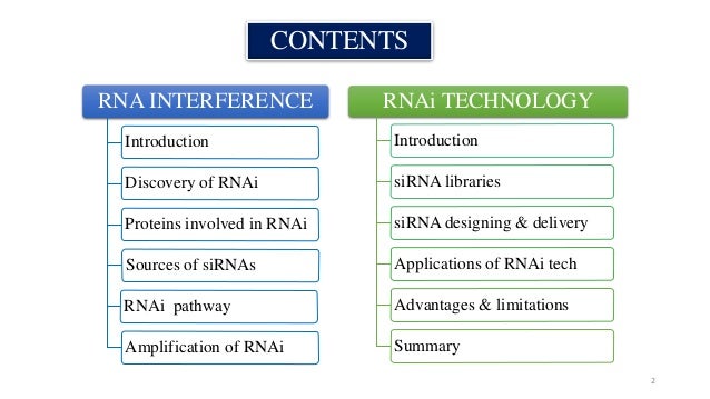 RNA INTERFERENCE TECHNOLOGY