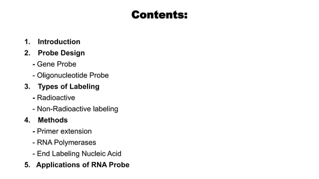 Molecular RNA Probe | PPTX | Chemistry | Science