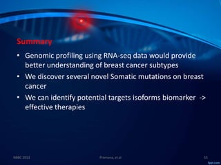 Molecular Subtyping of Breast Cancer and Somatic Mutation Discovery ...