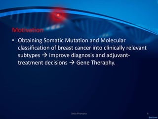 Molecular Subtyping of Breast Cancer and Somatic Mutation Discovery ...