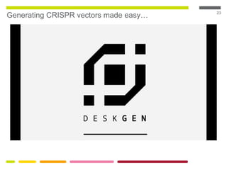 23
Generating CRISPR vectors made easy…
 