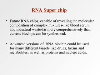 RNA switches, their functions and role in biology | PPT