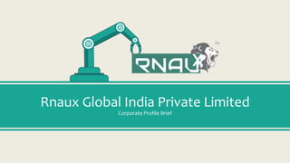 Rnaux Global India Private Limited
Corporate Profile Brief
 
